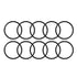 Othmro 10Pcs Nitrile Rubber O-Rings, 0.05in Wire Dia 0.82in OD for Air Sealing, Black