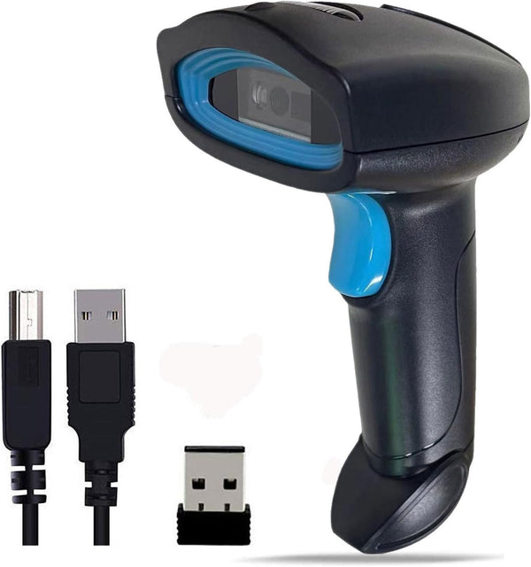 Rabitpos QR Code Scanner, Handheld Barcode Scanner Wireless 1D 2D Support Screen Scanning,
