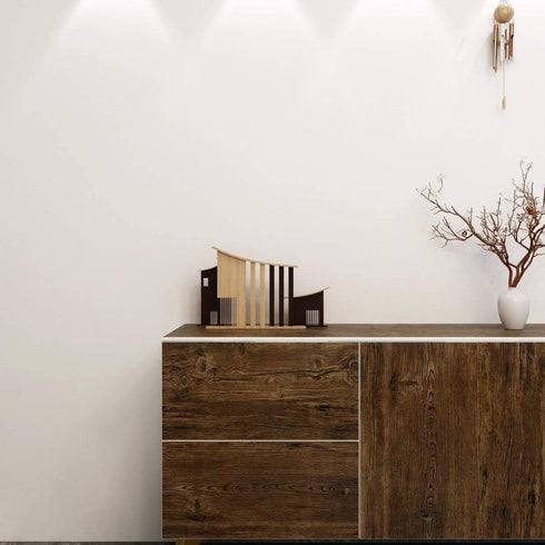 YENHOME Distressed Wood Wallpaper 17.7"x118" Peel and Stick Waterproof Brown Thick Faux Wood Contact Paper