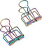 LiQunSweet Colorful Metal Skeleton Frame Binder Clips, 10 Pcs, 0.75 Inch, Hollow Wire Paper Clip