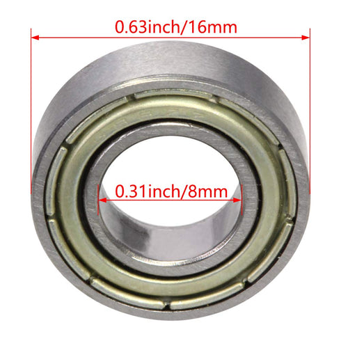 Othmro 10Pcs 688ZZ Deep Groove Ball Bearings: Double Plastic Sealed, Carbon Steel, 0.31x0.63x0.2inch