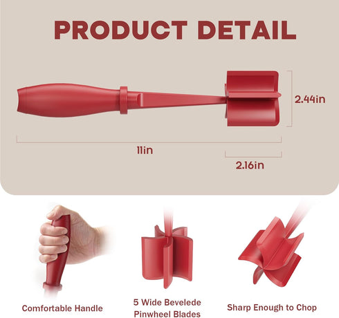 15OZ Red Meat Chopper And Red Bacon Grease Container