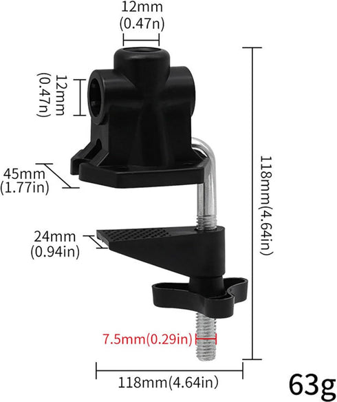 Heavy Duty Adjustable Desk Clamp for Microphone and Lamp