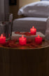 LANKER 12 Pack Red Flameless LED Tea Lights Candles, Battery Operated Electronic Fake Candles