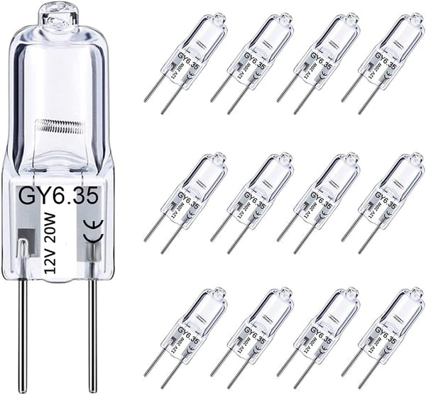 GY6.35 Light Bulbs 12V 20W JC T3/T4 Bi-pin GY6.35 Capsule Bulbs 12