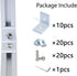 10Sets 1" x 1"Series Aluminum Profile L-Shape Corner Bracket,10pcs Inside Corner Bracket with 20pcs Sliding T Nuts and Screws,for 1010 T Slot Aluminum Extrusion Accessories