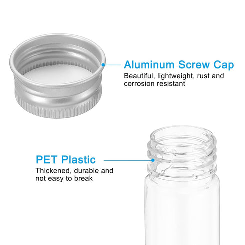 PATIKIL 80ml Plastic Test Tubes with Screw Caps, 12Pcs, 156x30mm for Lab Use and Candy Storage