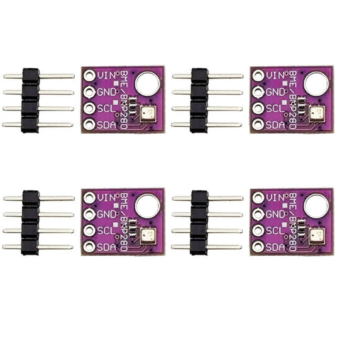 4Pcs GY-BME280-5 BME280 5V Atmospheric Pressure Sensor Temperature Humidity Module for Arduino