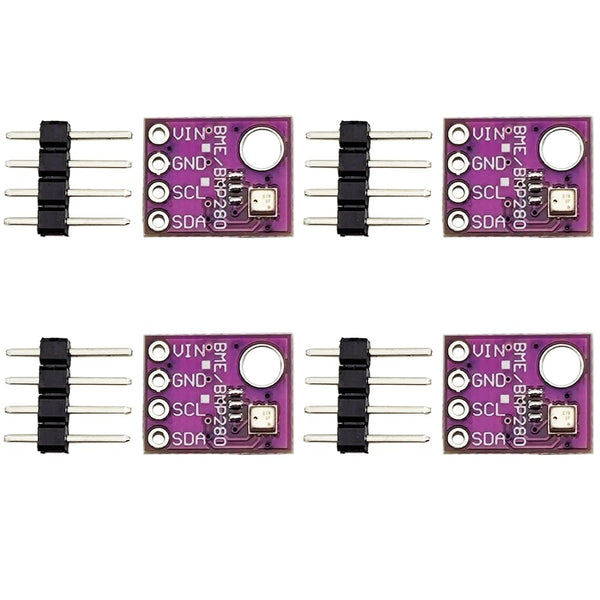 4Pcs GY-BME280-5 BME280 5V Atmospheric Pressure Sensor Temperature Humidity Module for Arduino