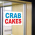 Fastasticdeals 36x24Inches Decal Stickers Multiple Sizes Crab Cakes Blue Red Food Bar Restaurant Truck Industrial Vinyl