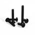 25 PCS Assortment Kit of 1/4-20 Flat Head Socket Head Screws, Stainless Steel 18-8 (304), Black Finish, Fully Threaded