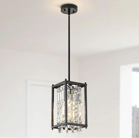 M10 5.9-inch 12-inch Antrader Threaded Extension Rod Black Lighting Fixture Stems with Sloped Ceiling Adapters