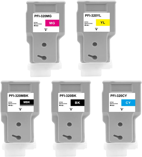 PFI-320 Compatible Ink Cartridge Replacement for Canon PFI 320 imagePROGRAF TM-200, TM-205, TM-300, TM-305 (Cyan 300ML)