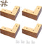 GJHYNT 4 Pack Wooden Furniture Risers, LShaped Bed Risers, 1in 2in Sofa Feet,