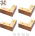 GJHYNT 4 Pack Wooden Furniture Risers, LShaped Bed Risers, 1in 2in Sofa Feet,