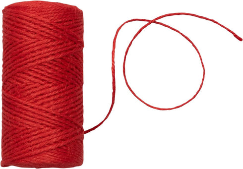 1/8 75 JAM PAPER Kraft Twine - x Yards - Red - Sold Individually