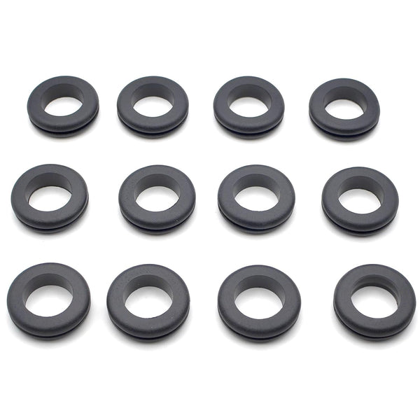 Fctoerg Rubber Grommets, 12Pcs Electric Cable Protector Rubber Ring Wiring Grommets for Firewall