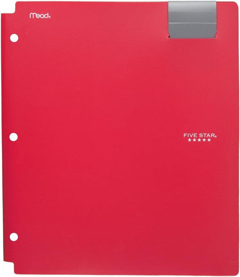 Five Star 4 Pocket Folder, Plastic, High Capacity, 1 Count, Color Selected for You (33190)