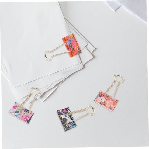 STOBOK 7pcs Tiny Binder Clips, Metal Paper Clips, Small File Clips, Cute Stainless Steel Document Clips for Office
