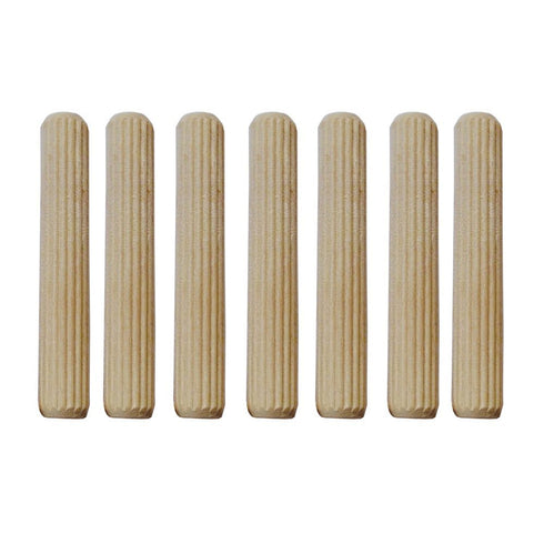 Best Fluted Wood Dowel Pins, 1/4" x 2 2/5" (6x60mm), 100 Pieces