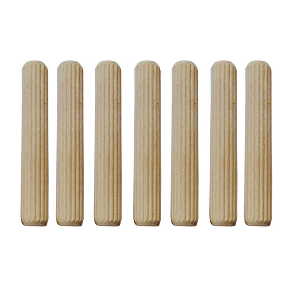 Best Fluted Wood Dowel Pins, 1/4" x 2 2/5" (6x60mm), 100 Pieces