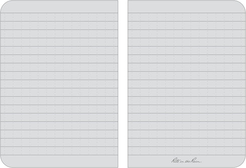 rite in the rain Weatherproof Pocket Notebook, 3.5" x 5", Orange Cover, Universal Pattern (No. OR54)