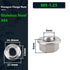 RoyceMart (20 M8-1.25 304 PCS) Hexagon Flange Nuts with Non-Serrated Flange Washer Head, Stainless Steel, Hex Drive