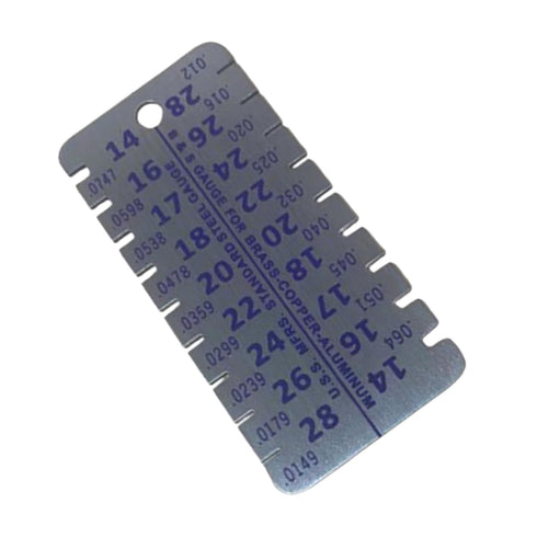 Professional Stainless Steel Thickness Measurement Tool, Double Scales for Aluminum Sheets, Home Use