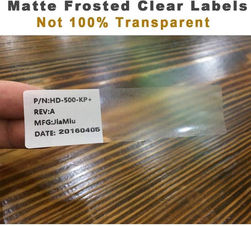 Mr-Label 2" Glossy Frosted Clear Round Labels, Waterproof and Tear-Resistant for Food Package and Jar