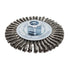 Benchmark Abrasives 4-1/2" x 1/4" Stringer Bead Wire Wheel with 5/8"-11 Thread, for Weld Cleaning, Weld Spatter Removal, Stripping, Deburring, Use with Angle Grinders - (4-1/2" x 1/4", Stainless)