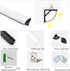3.28FT Diffuser,6-Pack (3.28FT, 6) THMOOTHER UV Resistance V Shape LED Strip Black Channel Aluminum Profiles