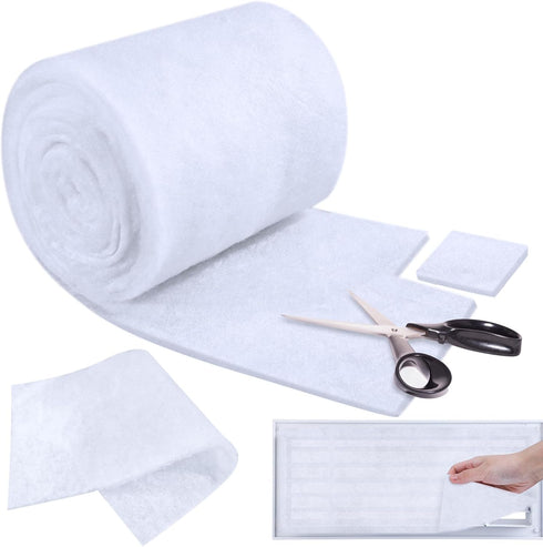 12 In x 25 FT Air Vent Filters, Polyester Floor Vent Filter Cut to Fit Dust Control Replacement Roll