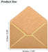 PATIKIL 100 Pack 5 x 7 Envelopes A7 Card Christmas Envelopes V Flap Envelopes with Gold Border for Office, Wedding Gift Cards, Invitations, Graduation (Retro)