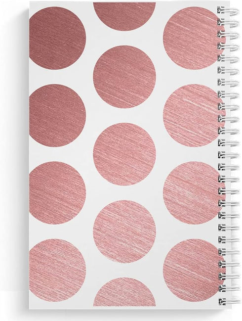 Softcover Can And Will 5.5" x 8.5" Motivational Spiral Notebook/Journal, 120 Checklist Pages, Durable Gloss Laminated Cover, White Wire-o Spiral. Made in the USA