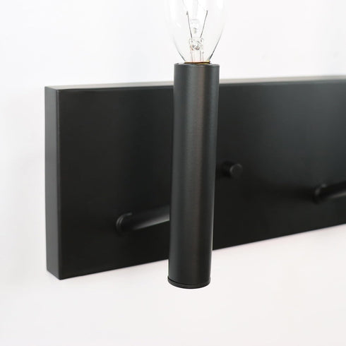 3-Lights E12 Base(Bulbs Kalium Bathroom Light Vanity Fixtures Over Mirror, Modern Matte Black Wall Sconces, Minimalist