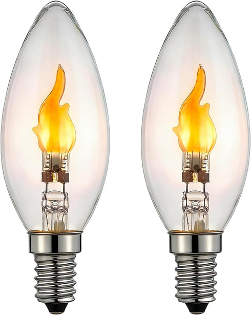 C35/Type B E14 LED Flame Effect Candle Bulb, 2W 1800K Warm White