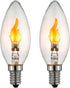 C35/Type B E14 LED Flame Effect Candle Bulb, 2W 1800K Warm White