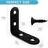 18PCS 1.57 1.57 90 72PCS x L Bracket, Degree Right Angle Corner Brace, Stainless Steel Sturdy Shelf Supports for Wood