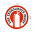 SmartSign Fire Extinguisher Inside Stickers, 2.75" x 2.75" Reflective Labels with Aggressive Adhesive, Pack of 6