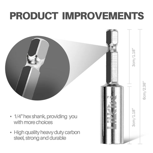 1/4-Inch Hex Shank Rotary Drill Saw with 5PCS Blades, HSS Saw Disc Wheel Cutting Blades
