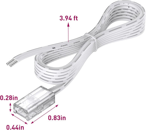 EMITEVER LED Strip Light Connector, 3 Packs, Tape Light Extension Connector for 8mm Width LED Strips