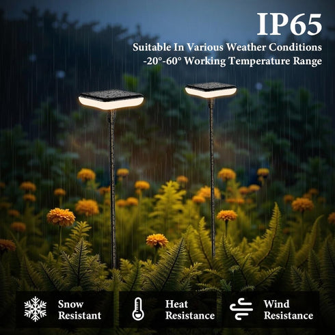ifofo 4 Pack 30" Ip65 12H Solar Garden Lights Outdoor Tall Solar Pathway Lights Waterproof for Outside Up to Bright