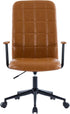 Clyrava 360 Antique Brown PU Leather High Back Office Chair with Armrest Soft, Foam Seat Swivel, Black Powder Coated