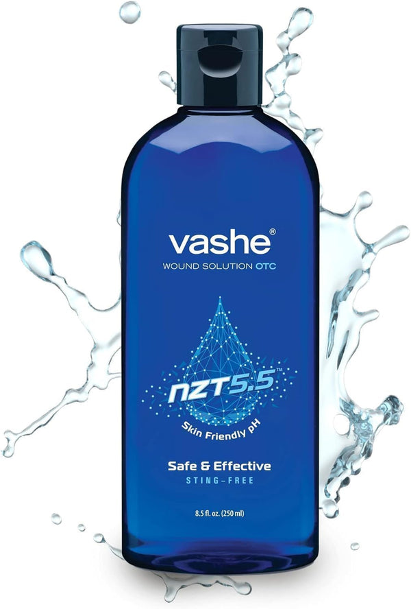 Vashe Wound Solution OTC | Pure Hypochlorous Acid-Preserved Wound Cleanser | Home Wound