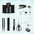 deli Office Supplies Set, 1045 Pcs Desk Accessory Organizer Kit, Stapler, Rotating Pen Holder, Tape Dispenser, Black