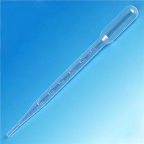 Globe Scientific 135030-500 LDPE Graduated Transfer Pipet, Non-Sterile, 7mL Capacity, Case of 500