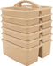 Teacher Created Resource Light Brown Portable Plastic Storage Caddy - 6-Pack for Classroom and Office Organization