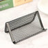 Jowxsx Metal Mesh Business Card Holder, Black Office Card Collection Organizer for Desk Storage