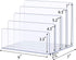 Sooyee Clear File Organizer for Desk, 4-Section Mail Holder for Home Office, Acrylic Organizer for Letter, Document