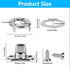 12 Sets Marine Grade Twist Lock Fasteners, Turn Button Fasteners, Turn Button Eyelet and Stud, Common Sense Fasteners Nickel Plated for Boats RVs Caravans Eyelets Turn Buttons, with 24 Screws
